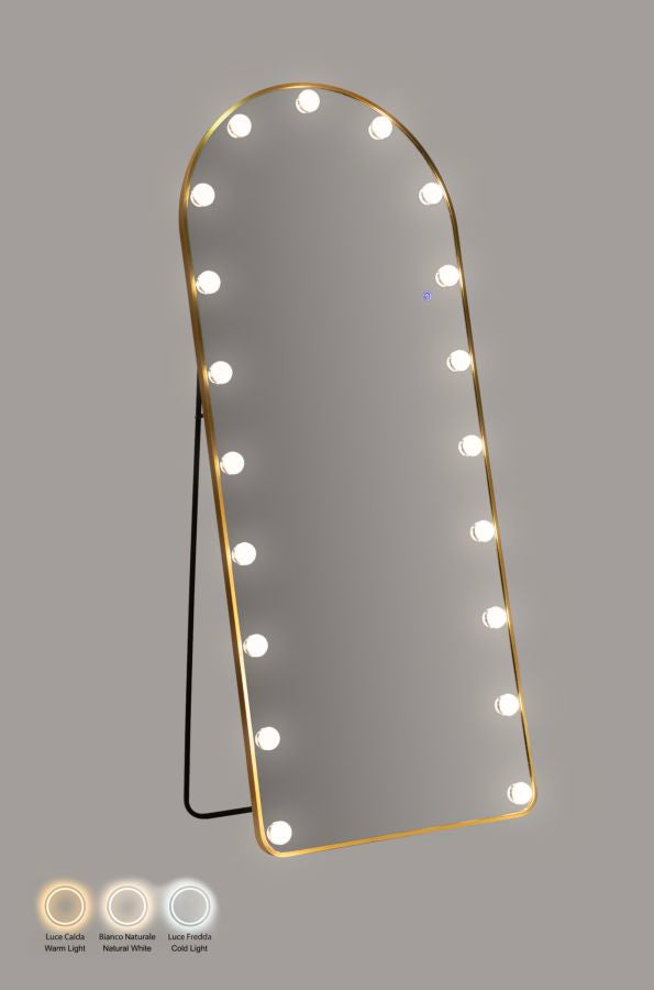 LED GULVSPEJL HOLLYWOOD ARC CM 70X6-45X170 (3 LYSFARVER)