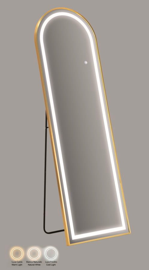 LED GULVSPEJL SIMPLE ARC CM 50X3-38X160 (3 LYSFARVER)