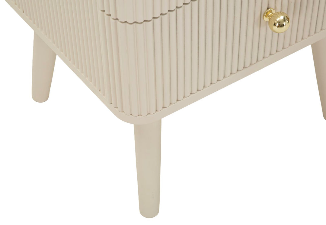 Kommode med 5 skuffer, 37,5X34X89 cm, hvid