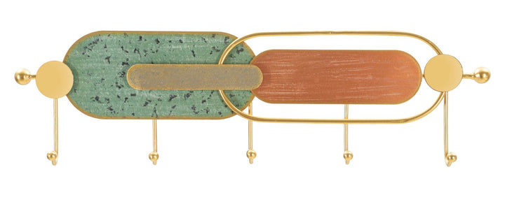 APOLLO WALL HANGER – Vægophæng i grøn og kobber (56 x 4,5 x 16 cm)