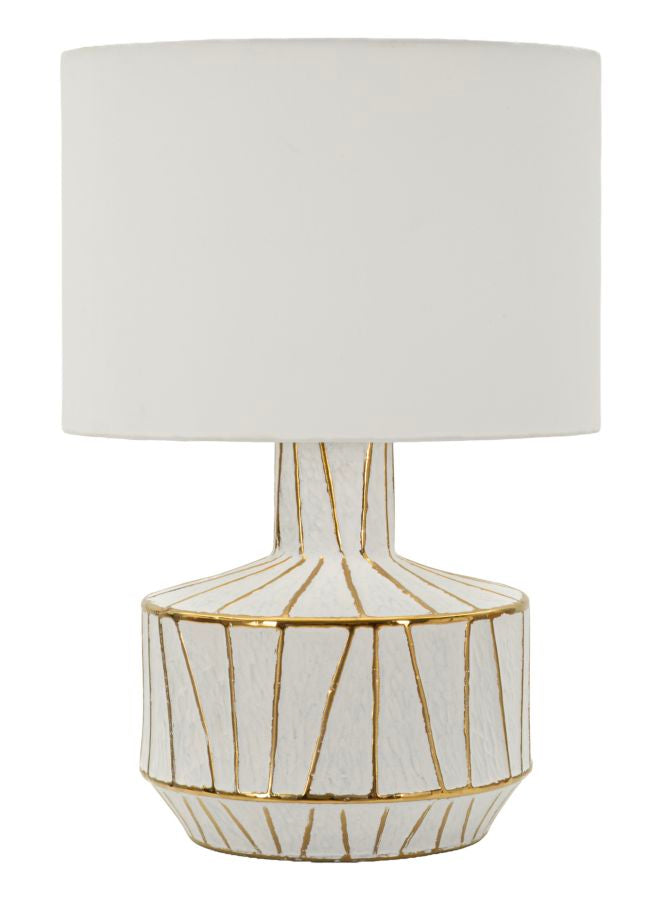 TANGERI TABLE LAMP – Hvid/guld bordlampe (Ø40 x 60 cm)