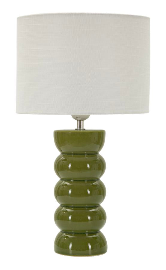 TORR TABLE LAMP – Grøn bordlampe (Ø25 x 46 cm)