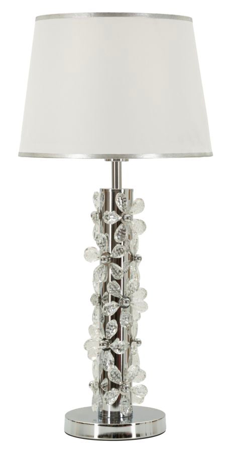 FLOWER TABLE LAMP – Sølv bordlampe (Ø35 x 74 cm)
