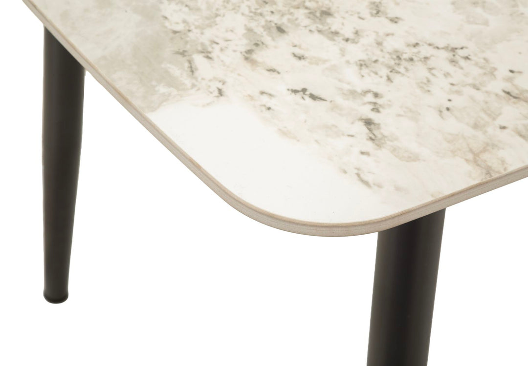JOSH DINING TABLE – Spisebord i marmoreffekt (138 x 78 x 76 cm)