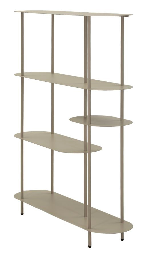 SATURN BOOK SHELF – Reol i dove grey (118 x 31 x 139 cm)