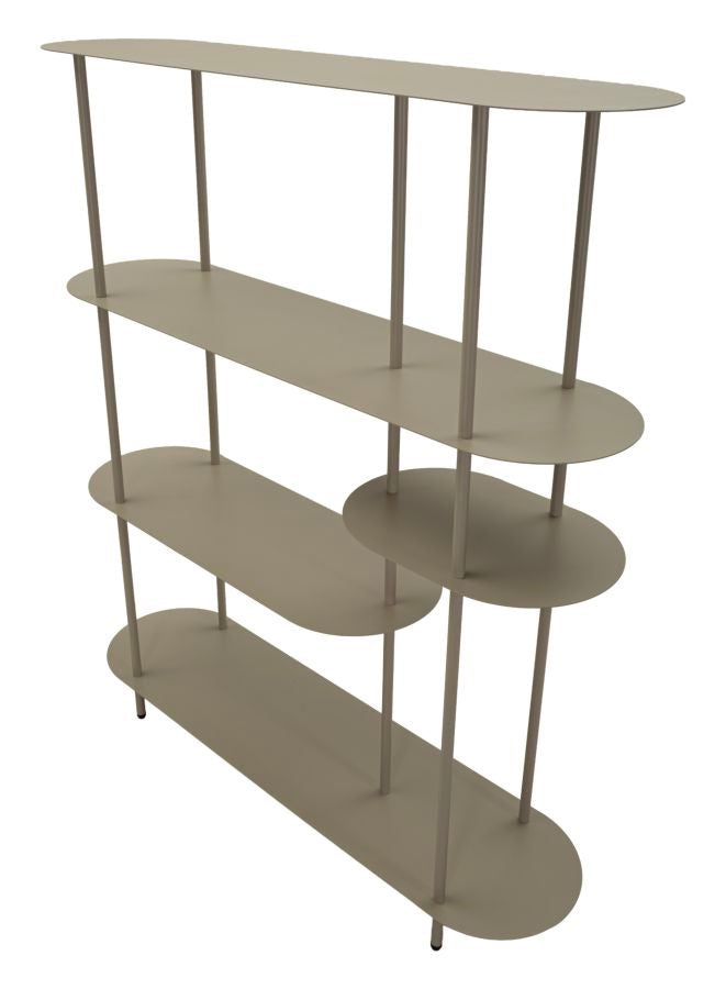 SATURN BOOK SHELF – Reol i dove grey (118 x 31 x 139 cm)