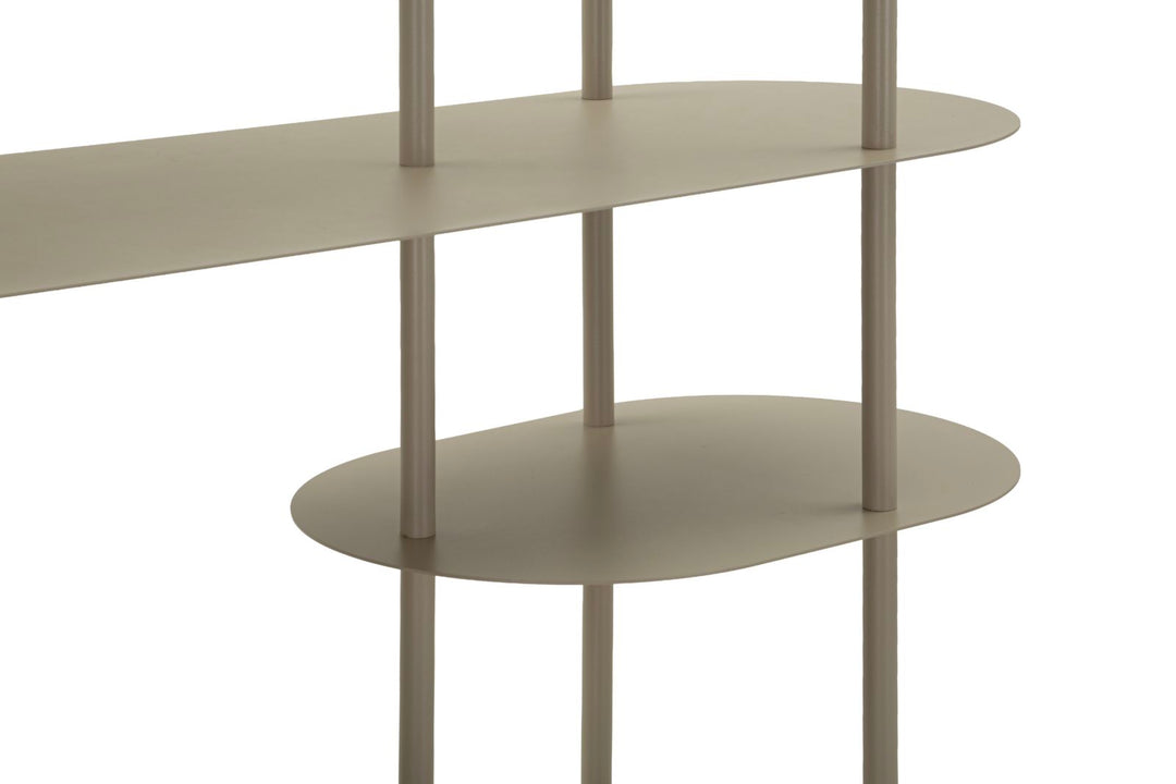 SATURN BOOK SHELF – Reol i dove grey (118 x 31 x 139 cm)