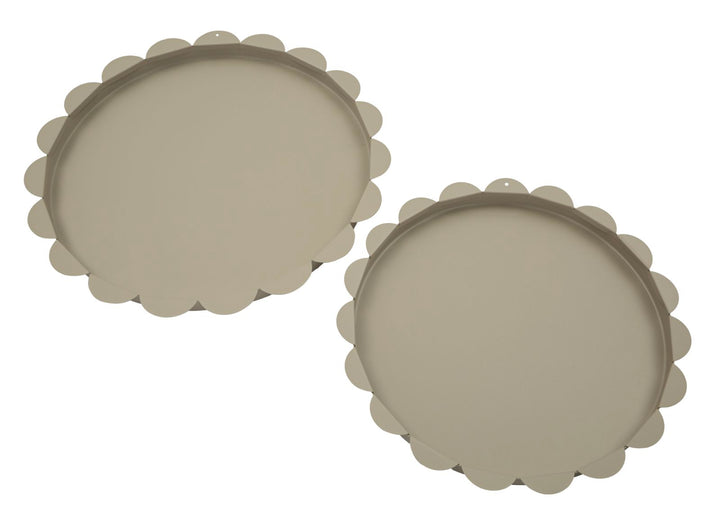 SATURN TRAY – Sæt med 2 runde bakker i dove grey (Ø33 cm / Ø27,5 cm)