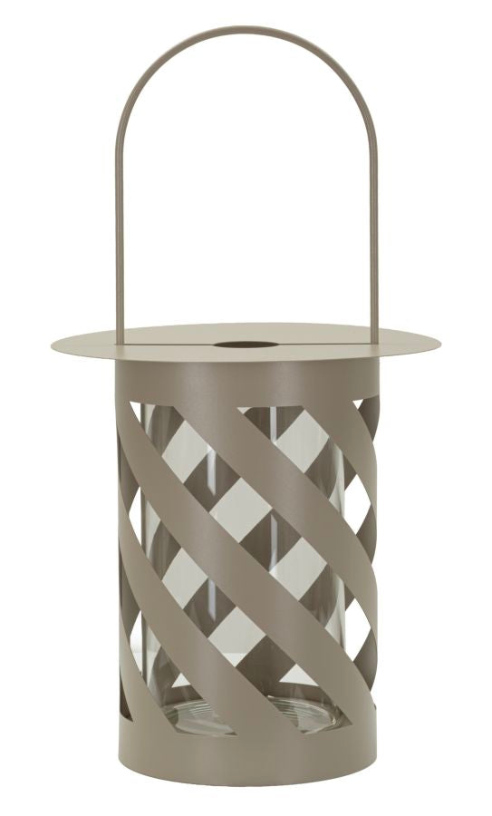 TWIST SATURN LANTERN – Dove Grey (Ø23 x 43 cm)