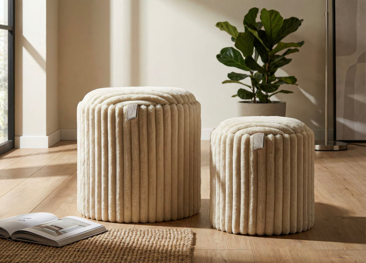 GOTEBORG PUF SÆT MED 2 STK. CM Ø 40X42-31X32