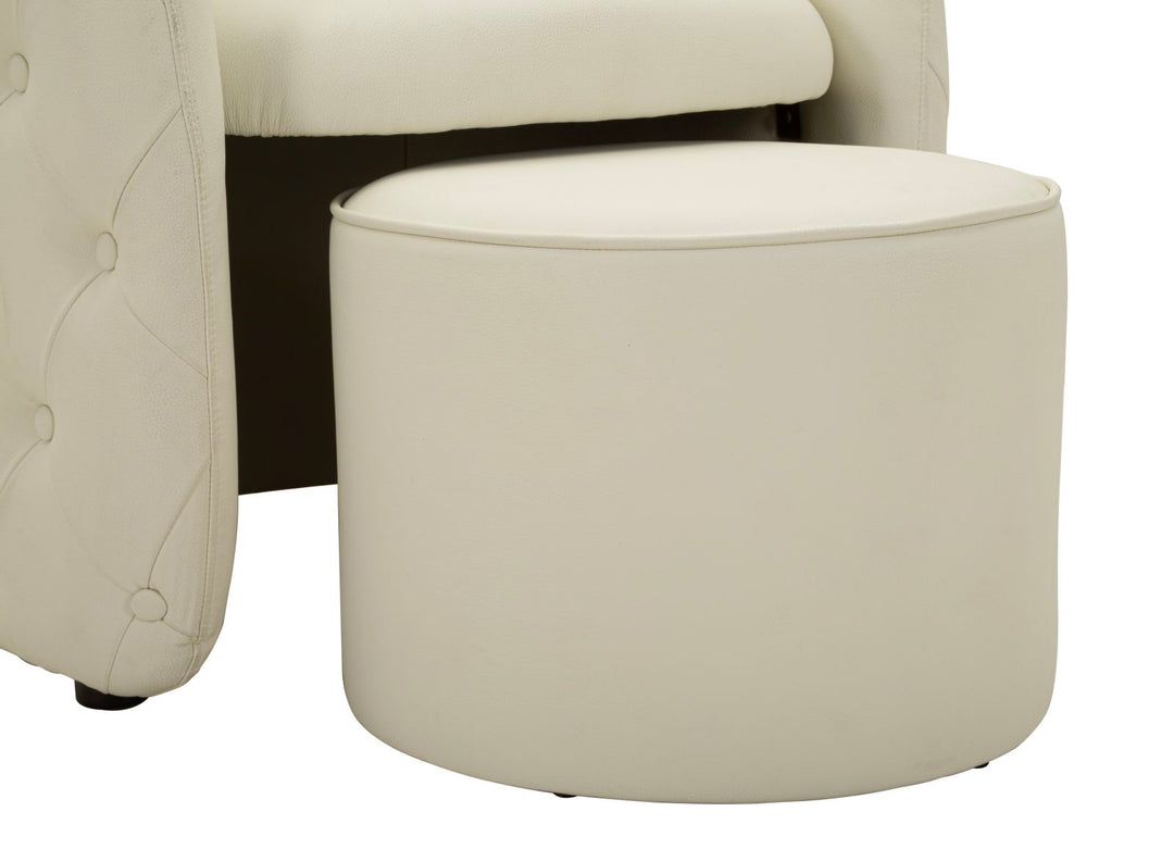 ZAGABRIA LÆNESTOL WITH SKAMMEL CM 76X75X80-Ø 47X35