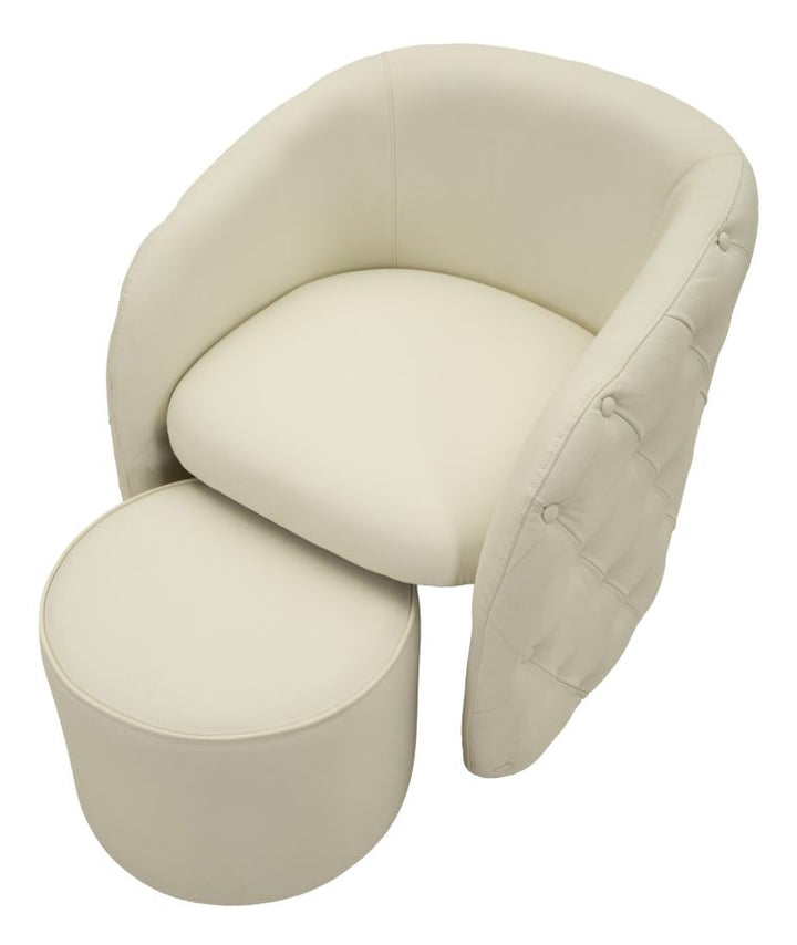 ZAGABRIA LÆNESTOL WITH SKAMMEL CM 76X75X80-Ø 47X35