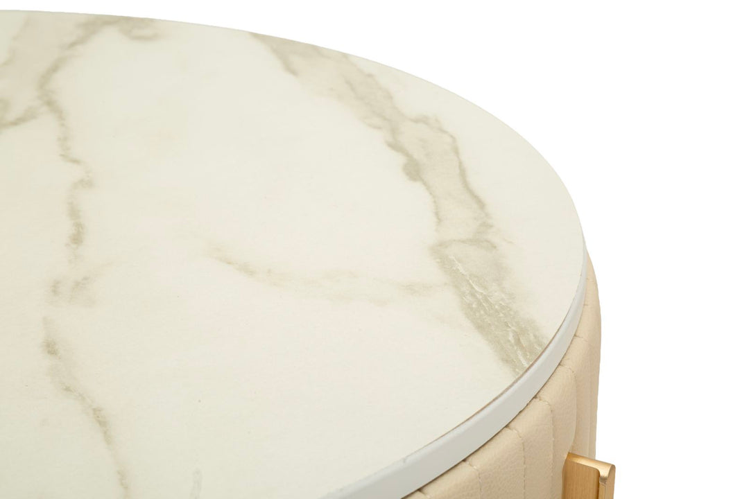 NATBORD/SMINKEBORD MED PUF POK CM Ø 52X70 - Ø 36X39