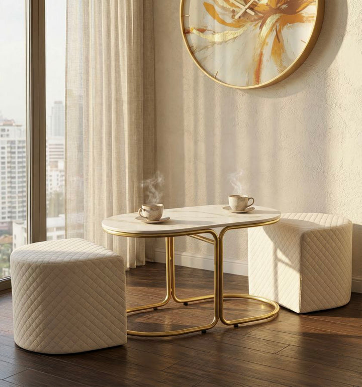 RELAX COFFEE BORD MED 2 SKAMLER CM 79X45X44-42X37X37