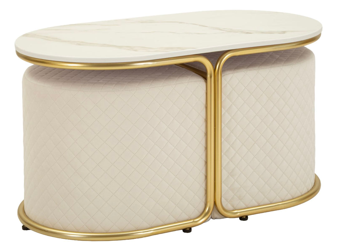 RELAX COFFEE BORD MED 2 SKAMLER CM 79X45X44-42X37X37