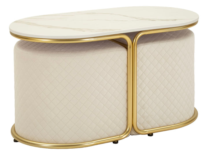 RELAX COFFEE BORD MED 2 SKAMLER CM 79X45X44-42X37X37