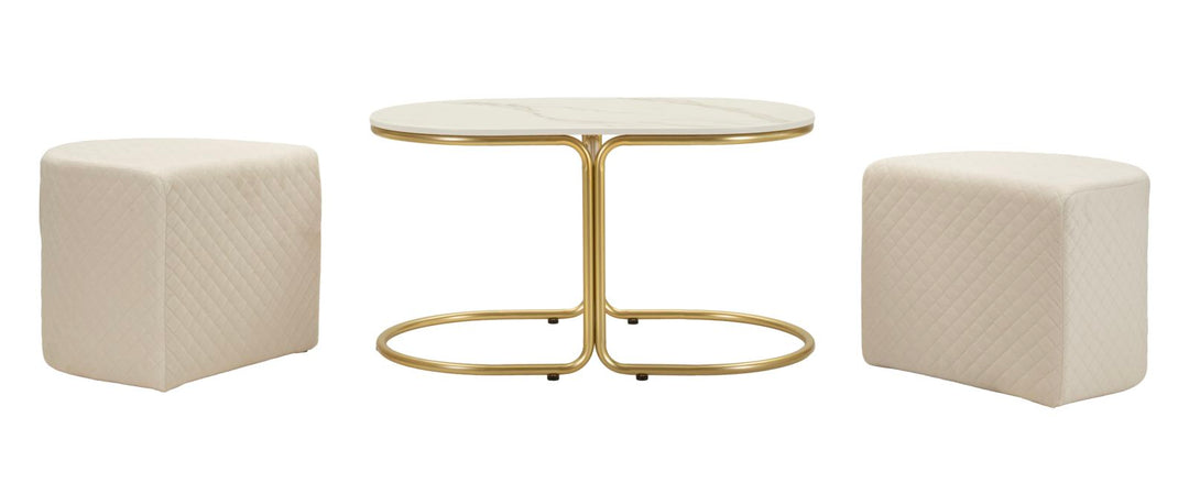 RELAX COFFEE BORD MED 2 SKAMLER CM 79X45X44-42X37X37