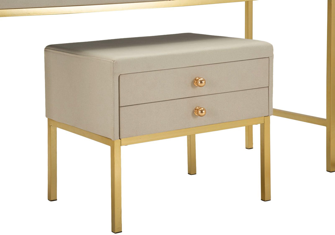 LUXURY SMINKEBORD MED SPEJL OG SKAMMEL CM 120X45X75-50X4X60-50X40X45