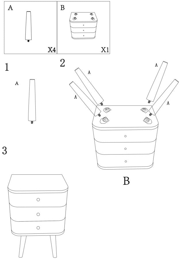 SHY NATBORD MED 3 SKUFFER CM 37,5X34X61