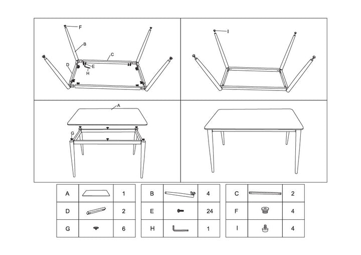 JOSH DINING TABLE – Spisebord i marmoreffekt (138 x 78 x 76 cm)