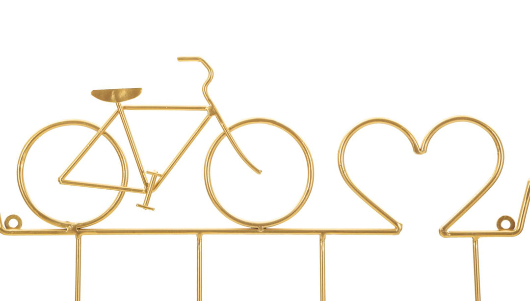 BICYCLE WALL HANGER – Vægophæng i guld (59 x 3,2 x 26,5 cm)