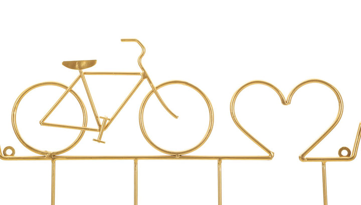 BICYCLE WALL HANGER – Vægophæng i guld (59 x 3,2 x 26,5 cm)