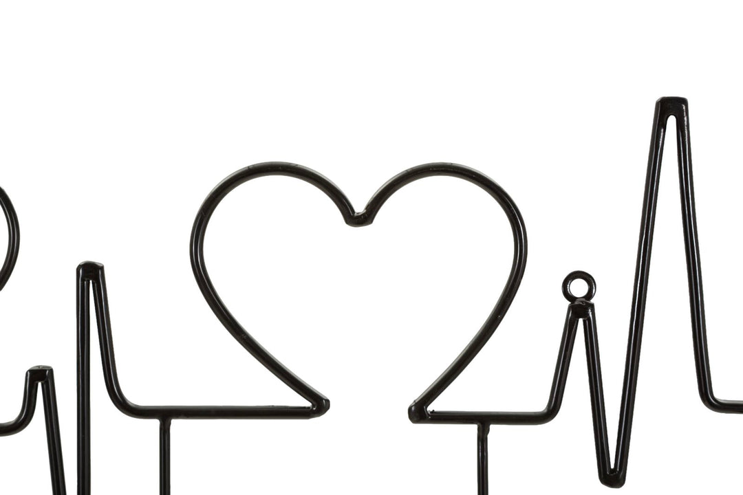 BREAKFAST WALL HANGER – Vægophæng i sort (60 x 3,8 x 26,7 cm)