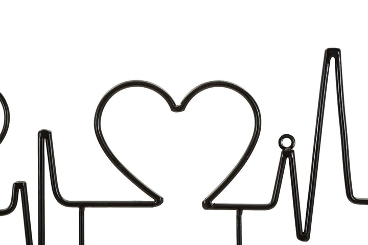 BREAKFAST WALL HANGER – Vægophæng i sort (60 x 3,8 x 26,7 cm)