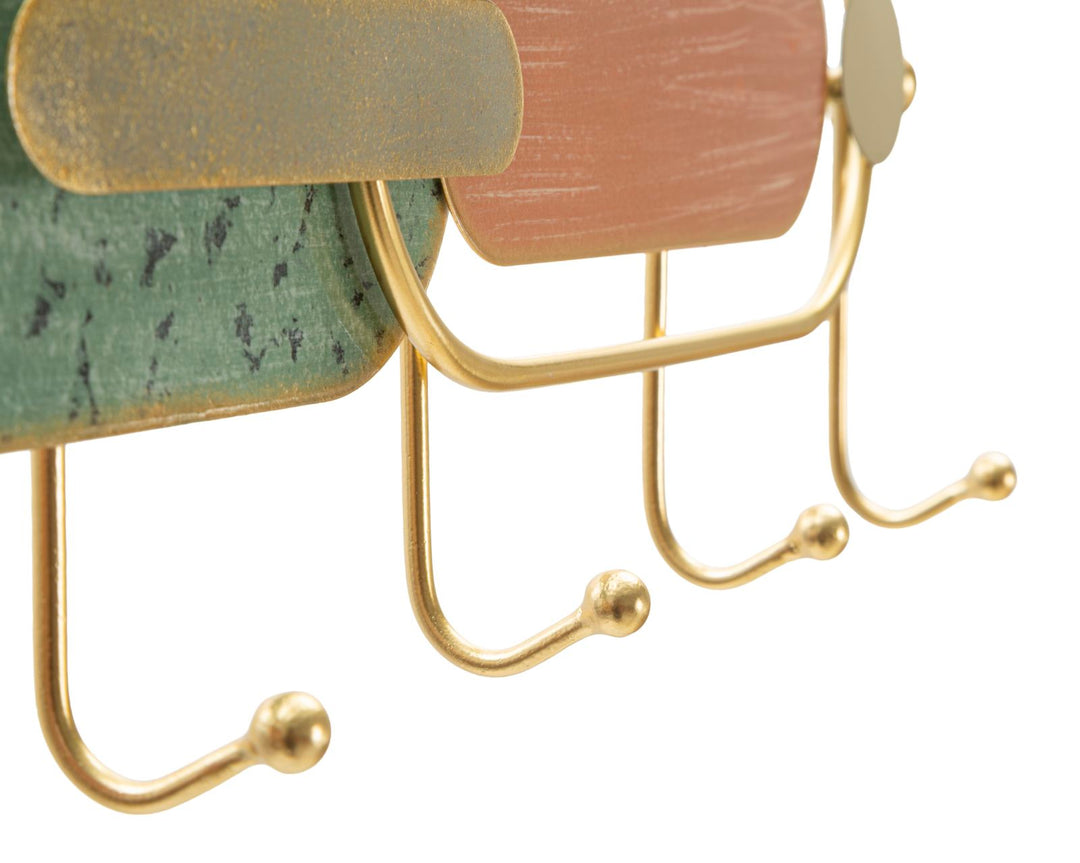 APOLLO WALL HANGER – Vægophæng i grøn og kobber (56 x 4,5 x 16 cm)
