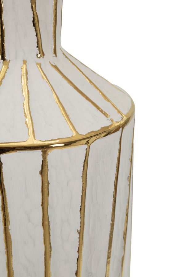 TANGERI TABLE LAMP – Hvid/guld bordlampe (Ø45 x 73 cm)