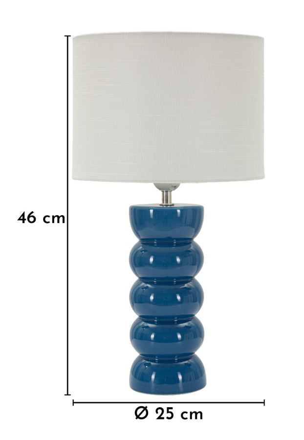 TORR TABLE LAMP – Blå bordlampe (Ø25 x 46 cm)