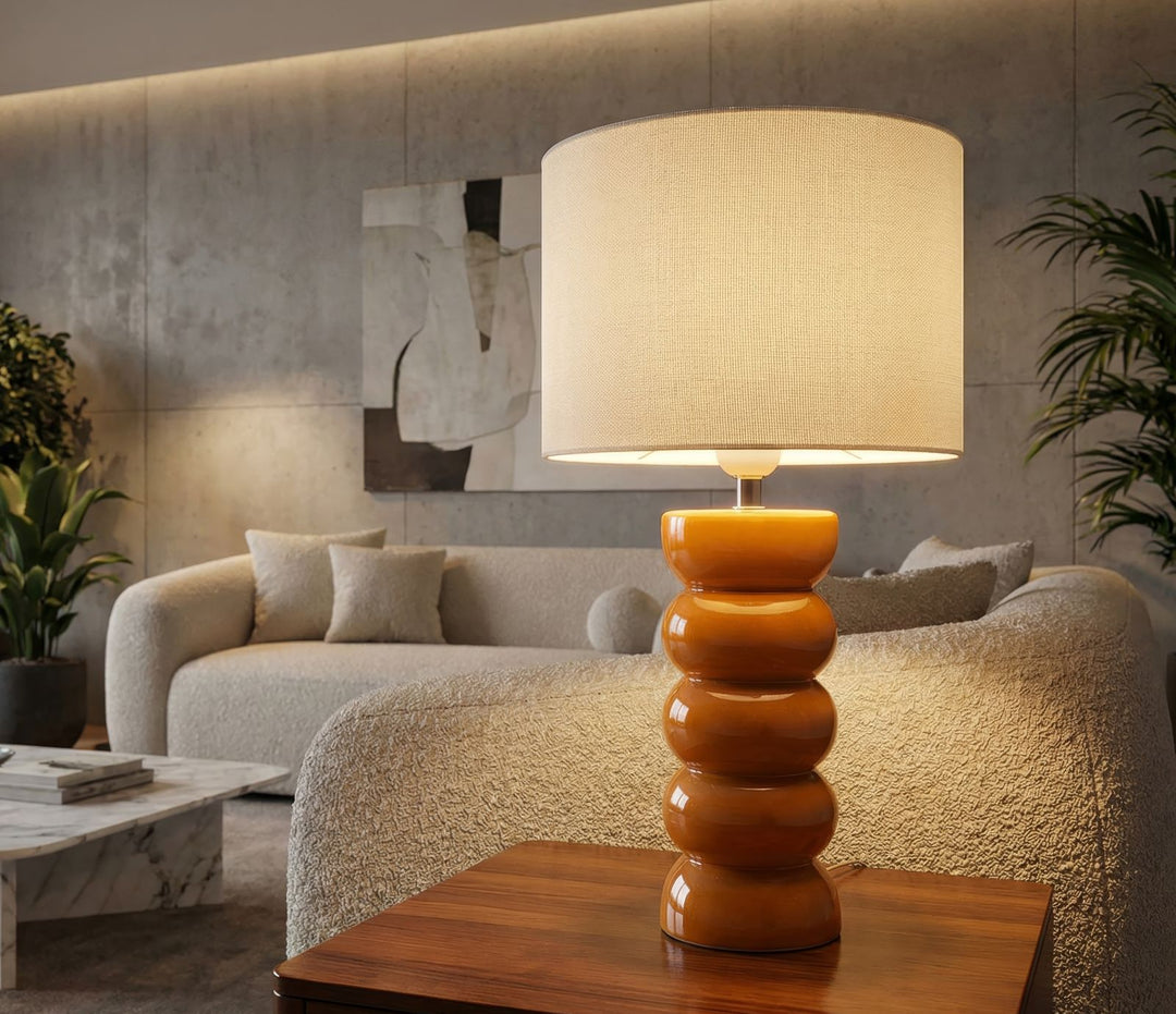 TORR TABLE LAMP – Sennepsgul bordlampe (Ø25 x 46 cm)