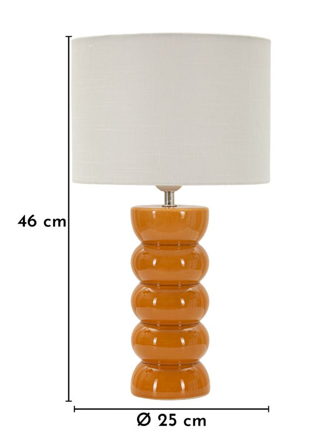 TORR TABLE LAMP – Sennepsgul bordlampe (Ø25 x 46 cm)