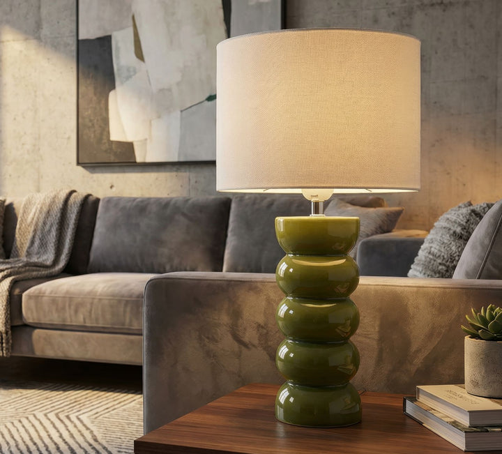 TORR TABLE LAMP – Grøn bordlampe (Ø25 x 46 cm)