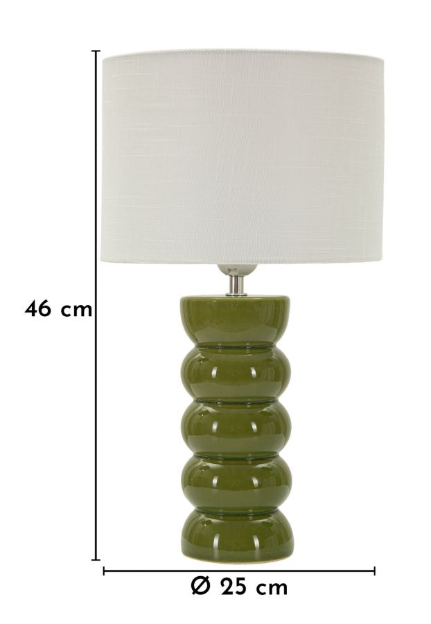 TORR TABLE LAMP – Grøn bordlampe (Ø25 x 46 cm)