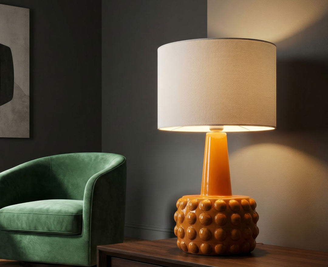 GRESS TABLE LAMP – Sennepsgul bordlampe (Ø30 x 51,5 cm)