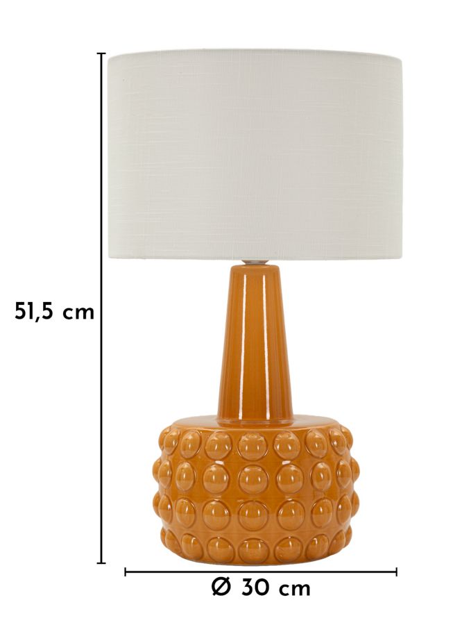 GRESS TABLE LAMP – Sennepsgul bordlampe (Ø30 x 51,5 cm)