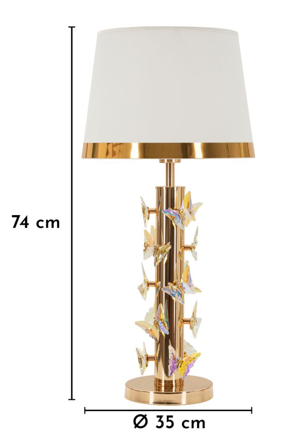 BUTTERFLY TABLE LAMP – Guld bordlampe (Ø35 x 74 cm)