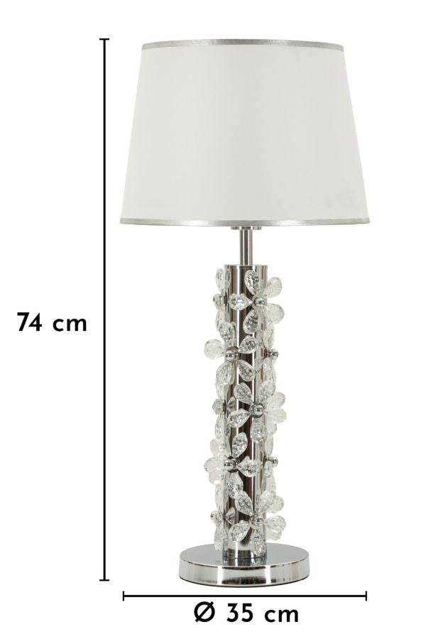 FLOWER TABLE LAMP – Sølv bordlampe (Ø35 x 74 cm)