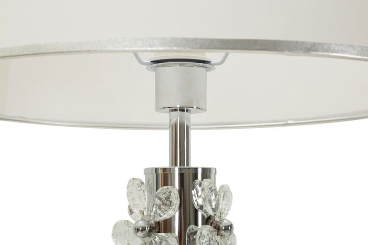 FLOWER TABLE LAMP – Sølv bordlampe (Ø35 x 74 cm)