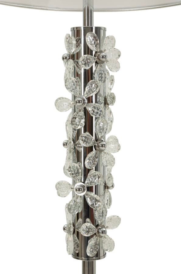 FLOWER TABLE LAMP – Sølv bordlampe (Ø35 x 74 cm)