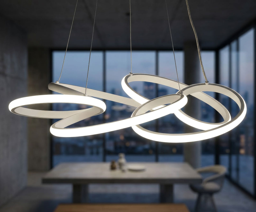 GLOVY LED CEILING LAMP – Hvid pendel (Ø55 x 120 cm)