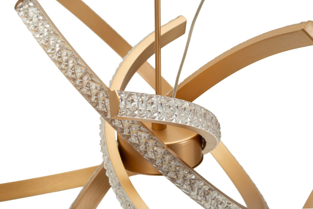 CELTIC LED CEILING LAMP – Pendel i børstet guld (Ø62 x 120 cm)