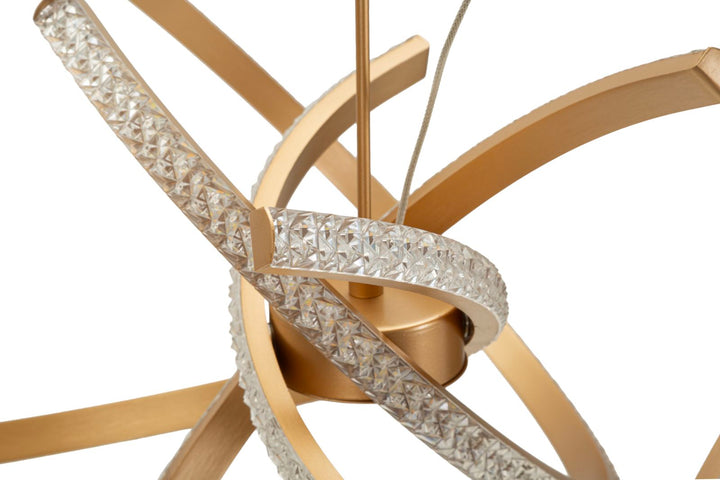 CELTIC LED CEILING LAMP – Pendel i børstet guld (Ø62 x 120 cm)