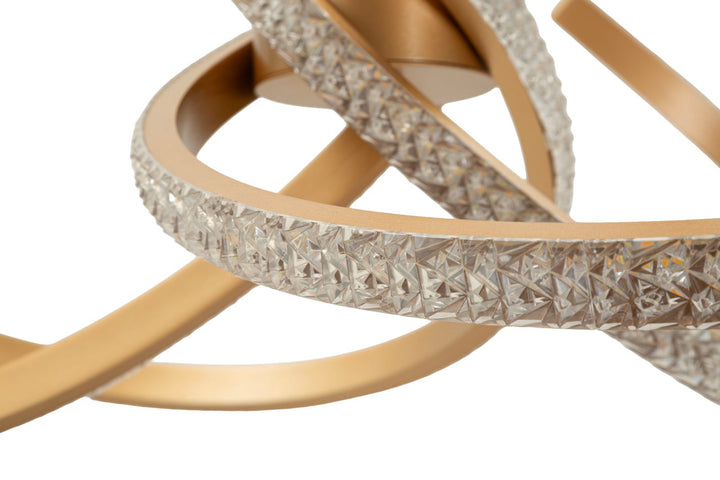 CELTIC LED CEILING LAMP – Pendel i børstet guld (Ø62 x 120 cm)