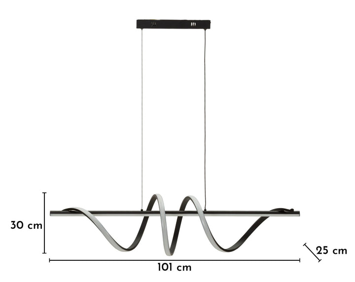 SPIRAL LED CEILING LAMP – Pendel med spiraldesign (101 x 25 x 30–150 cm)