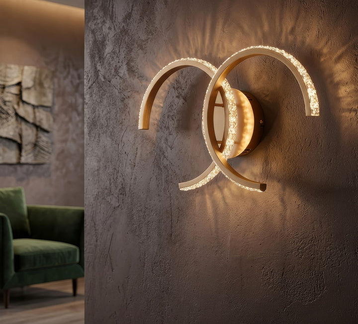 LED WALL LAMP DOUBLE C – Væglampe med 3 lysfarver (41 x 8,5 x 24 cm)