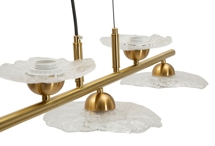 EMILY 5 LIGHT CEILING LAMP – Loftlampe i transparent glas (100 x 24 x 18 cm)