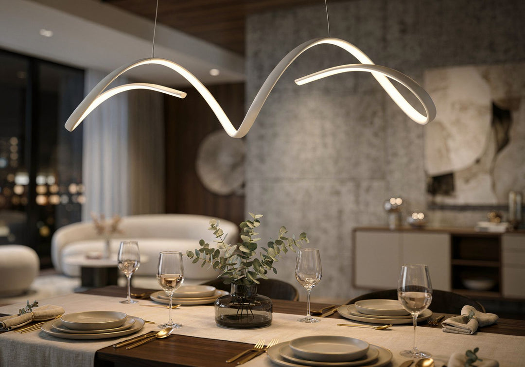 LED CEILING LAMP – Hvid pendel (80 x 20 x 120 cm)