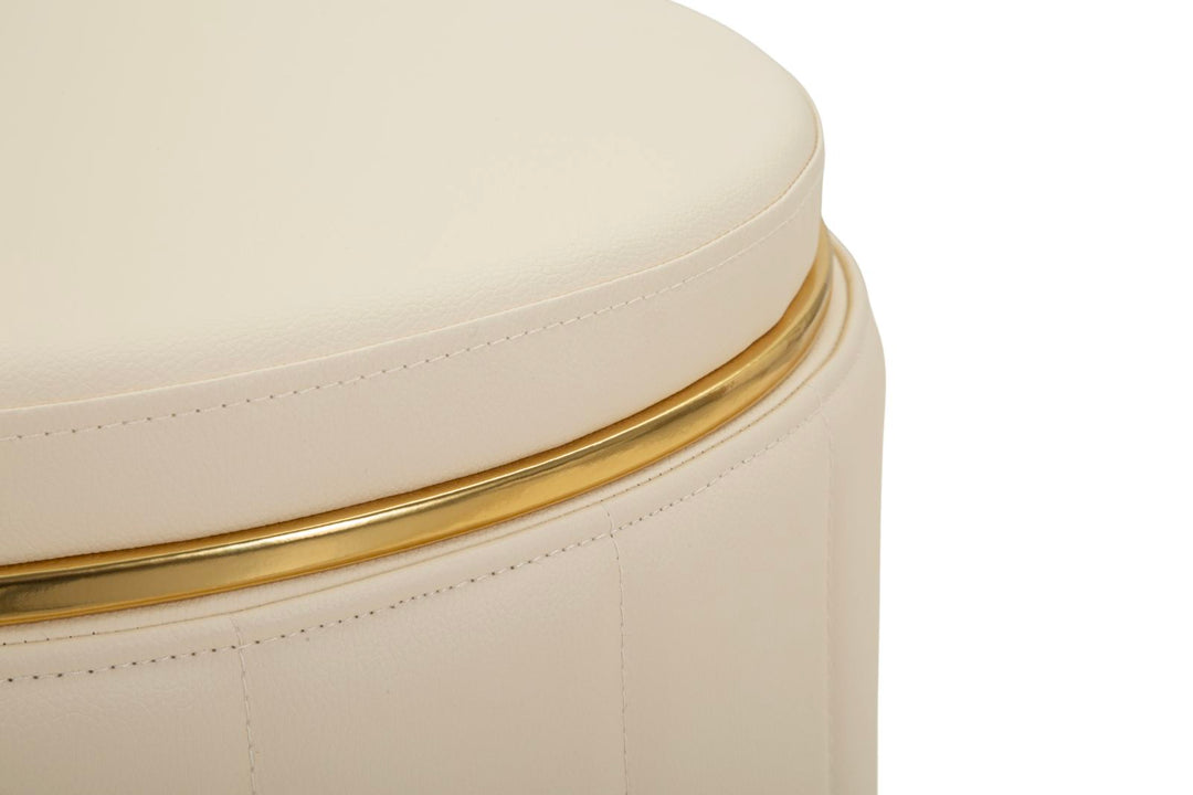 LONDON PUF MED OPBEVARING CREME CM Ø 46,5X44
